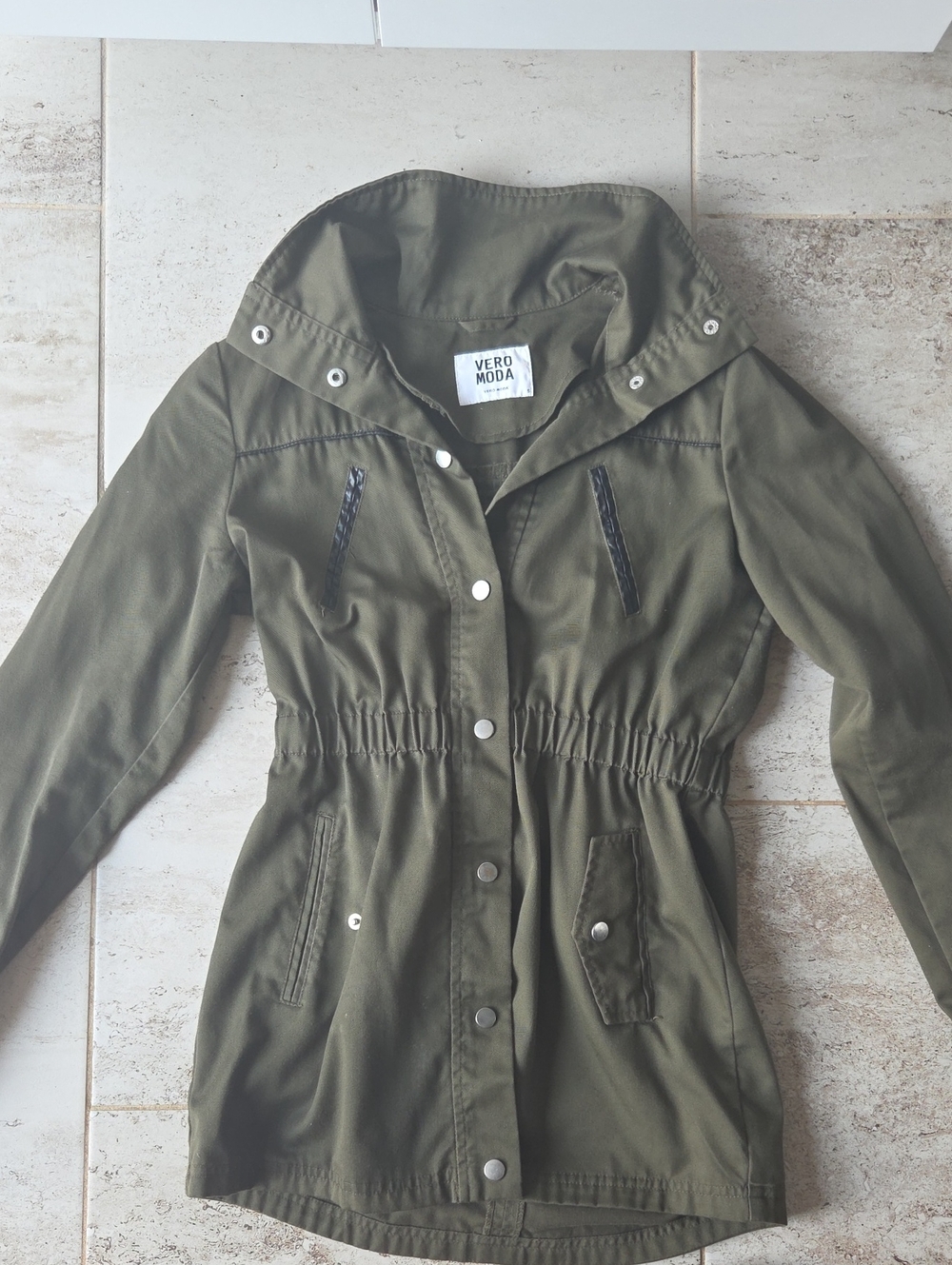 Vero Moda Olive Utility Hooded Jacket